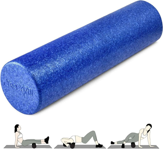 36-Inch EPP Foam Roller in Blue for Exercise and Recovery